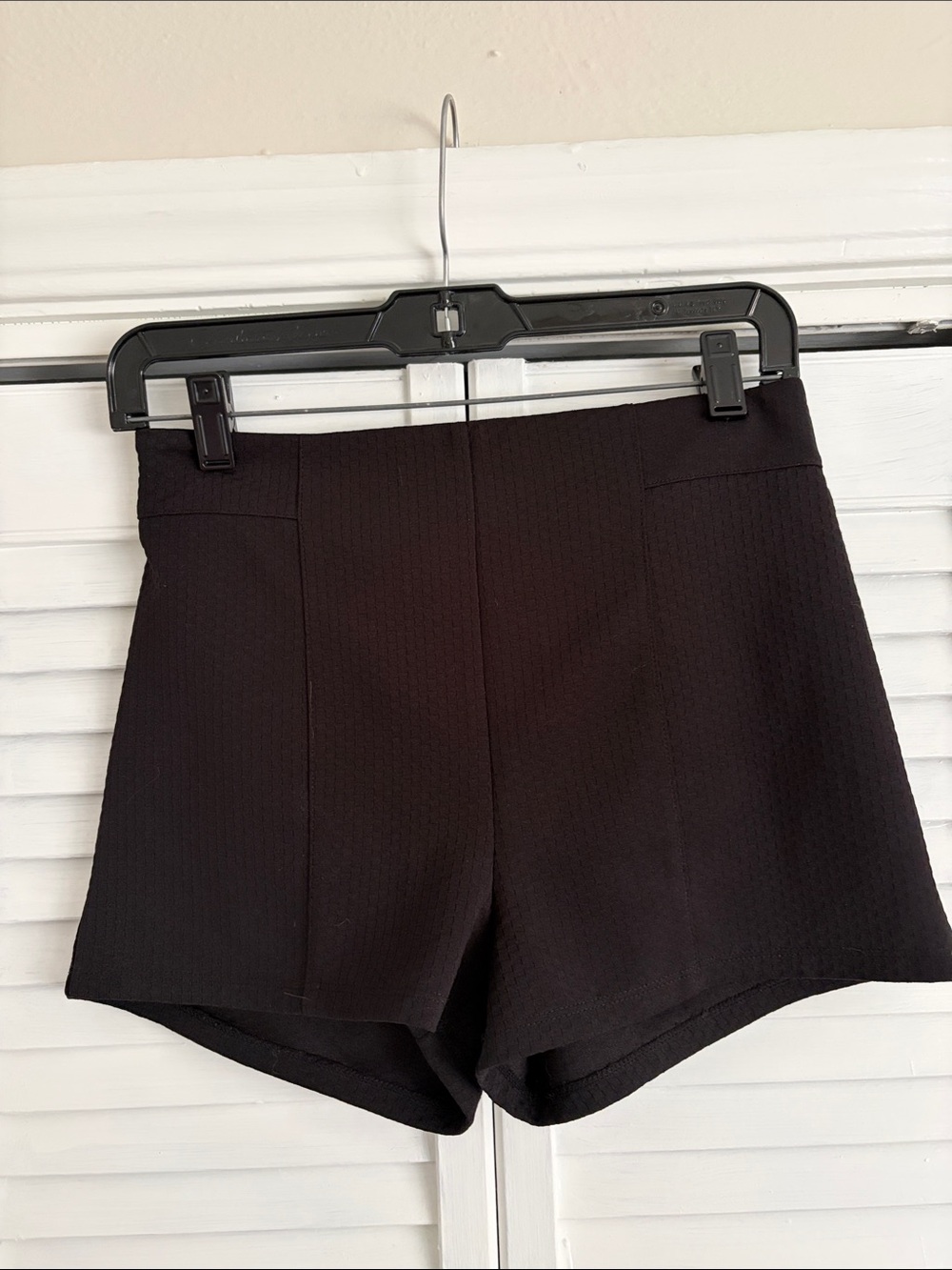 Forever 21 Black High-Waist Textured Shorts